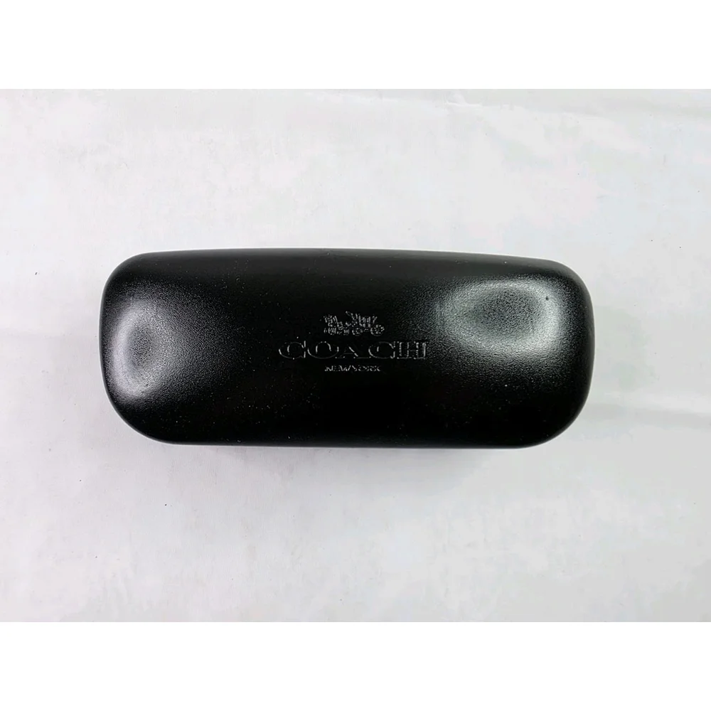 Coach Glasses Case New York Black Leather Hard Clamshell 6